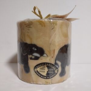 SWAZI CANDLE Handmade In Africa Decorative 3.5" 3.5” Elephants Candle New